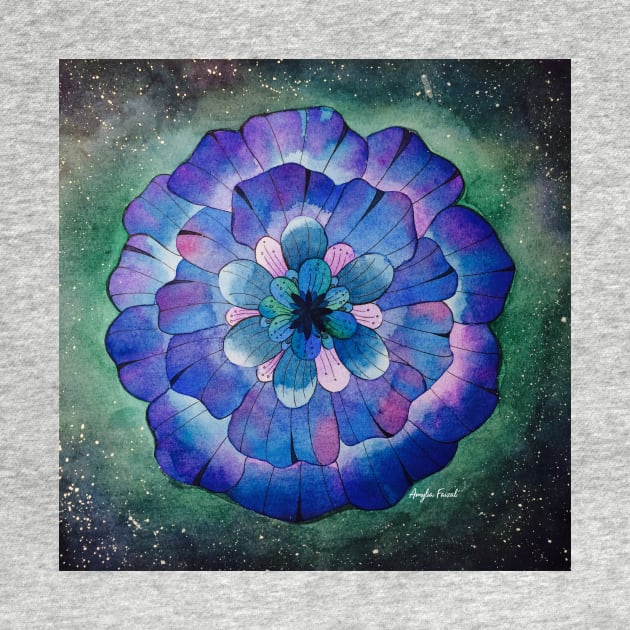 Purple flower galaxy by amyliafaizalart